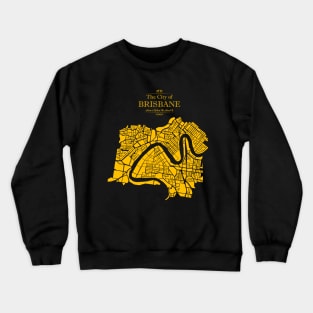 Illustrated Map of Brisbane Crewneck Sweatshirt